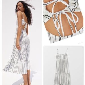 Crepe strappy long dress